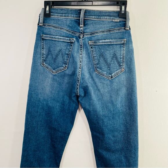 Mother Jeans The Tomcat Ankle High Rise Straight Leg Distressed 24 Roughing It - Picture 9 of 15